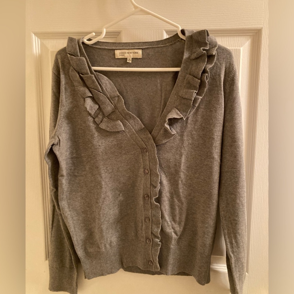 Jones New York grey cardigan